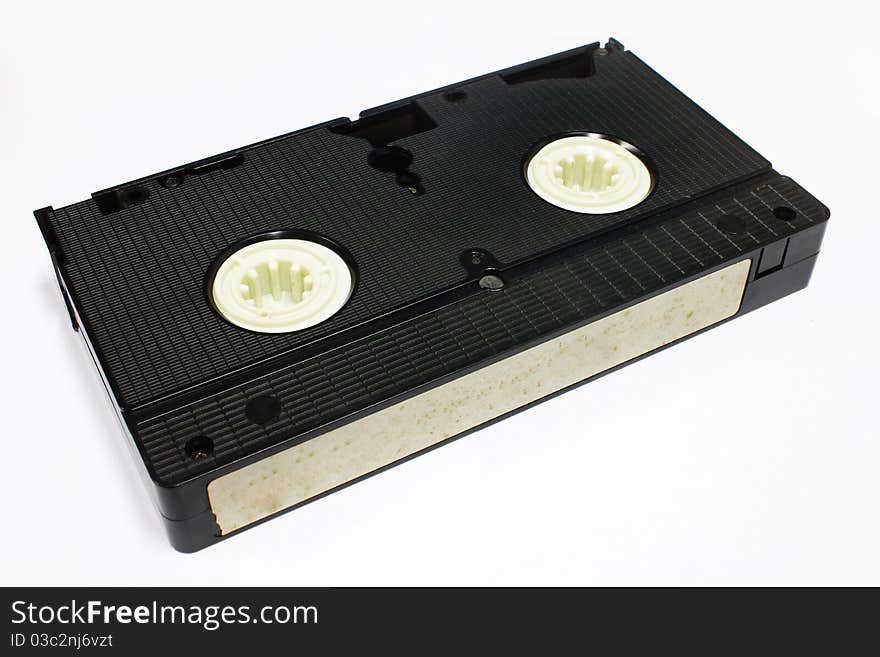 Vintage Video Cassette Isolate On White Background