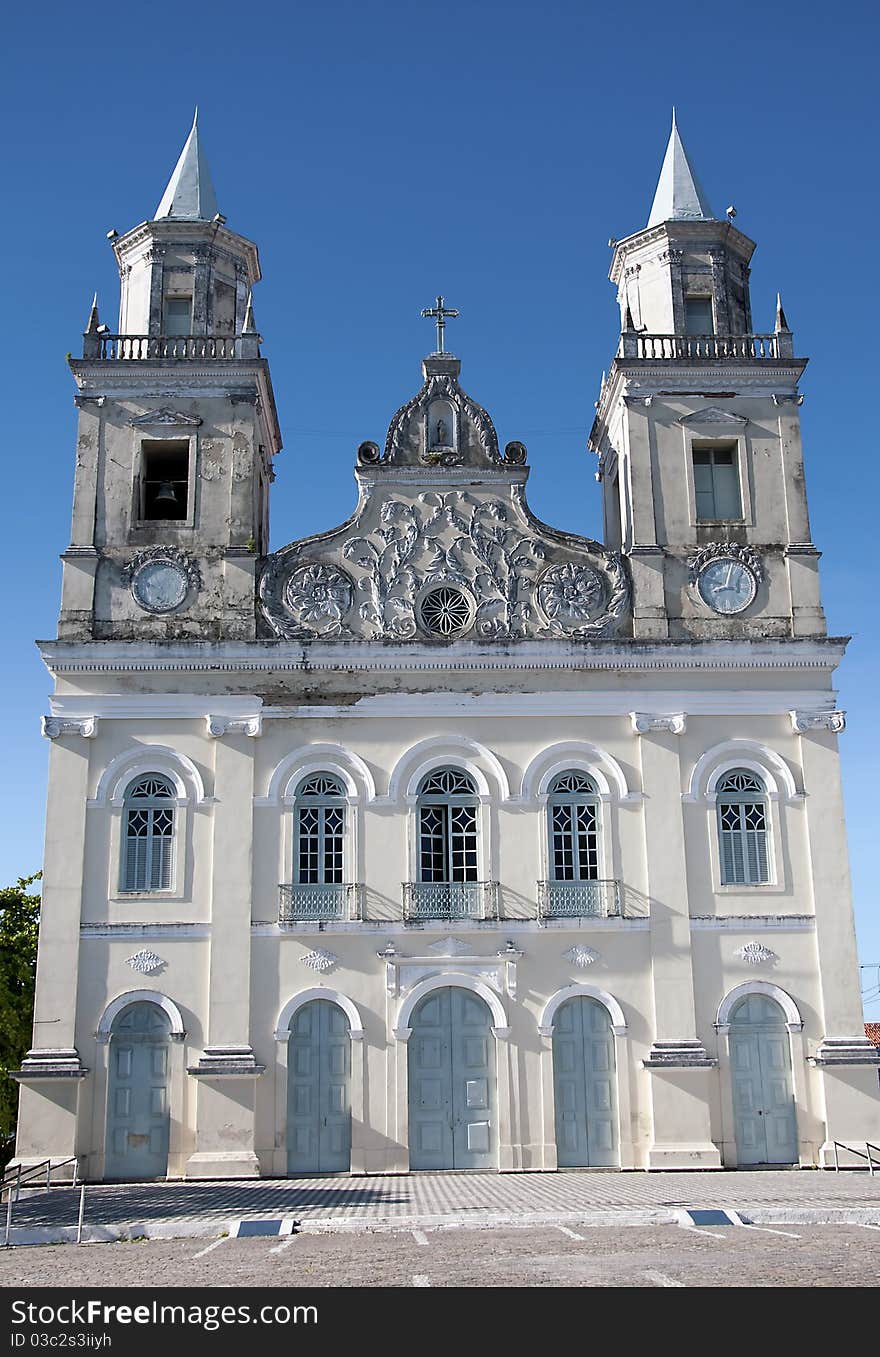 Old church over 400 years old in South America, Brazil. Senhora Das Neves. Originally Built 1585. Old church over 400 years old in South America, Brazil. Senhora Das Neves. Originally Built 1585