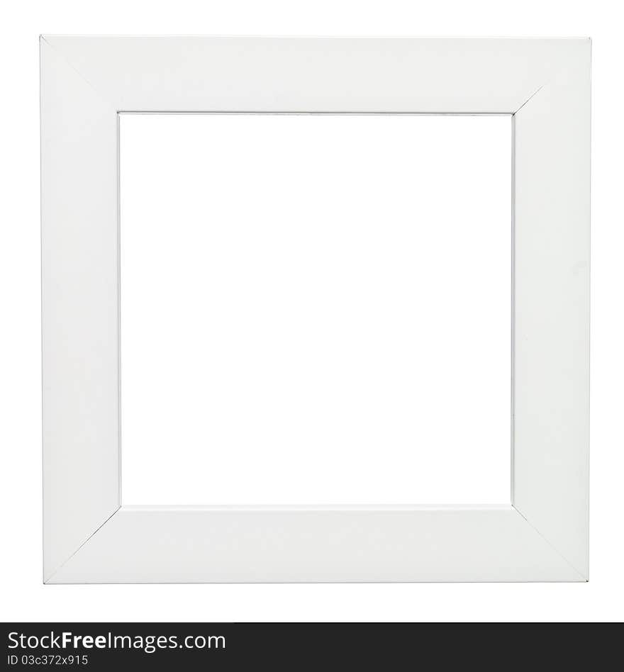 Squareformed frame isolated on white background