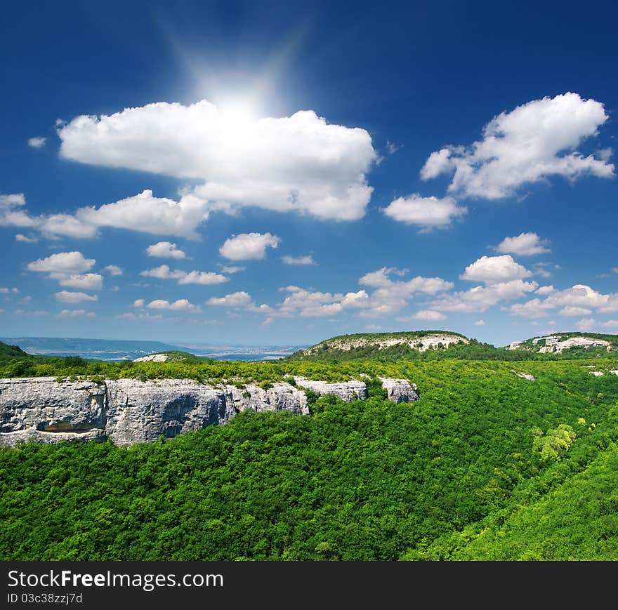 Mountain landscape. Composition of nature.