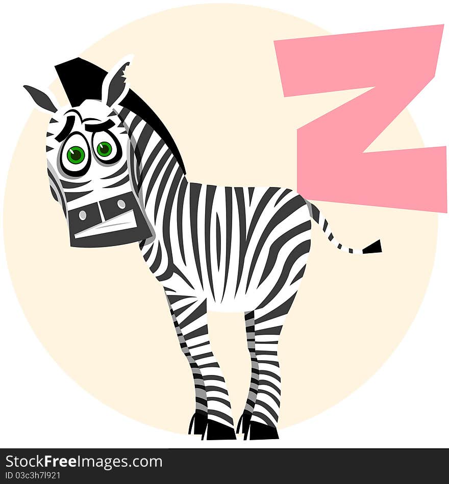 The English alphabet. Zebra