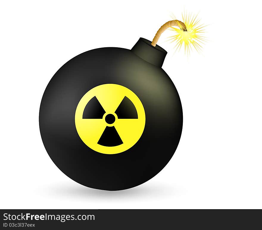 Bomb With The Radiation Sign