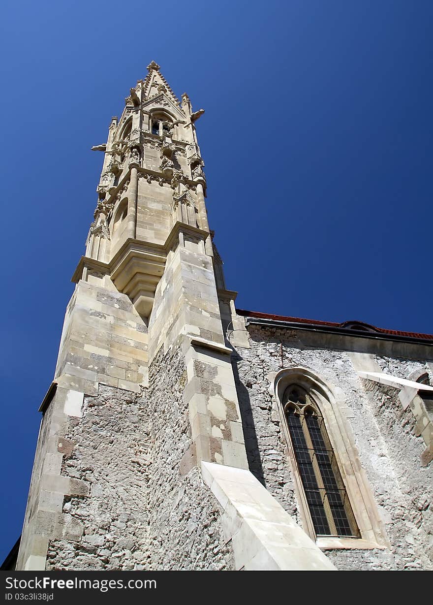 Gothic tower, close-up