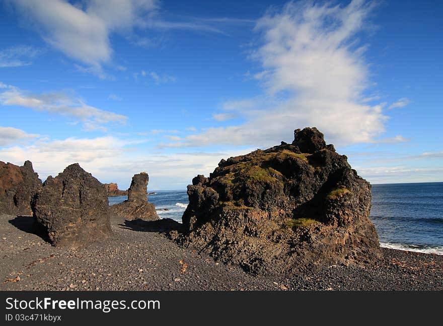 Deep lagoon-Djupalon in Iceland. Deep lagoon-Djupalon in Iceland