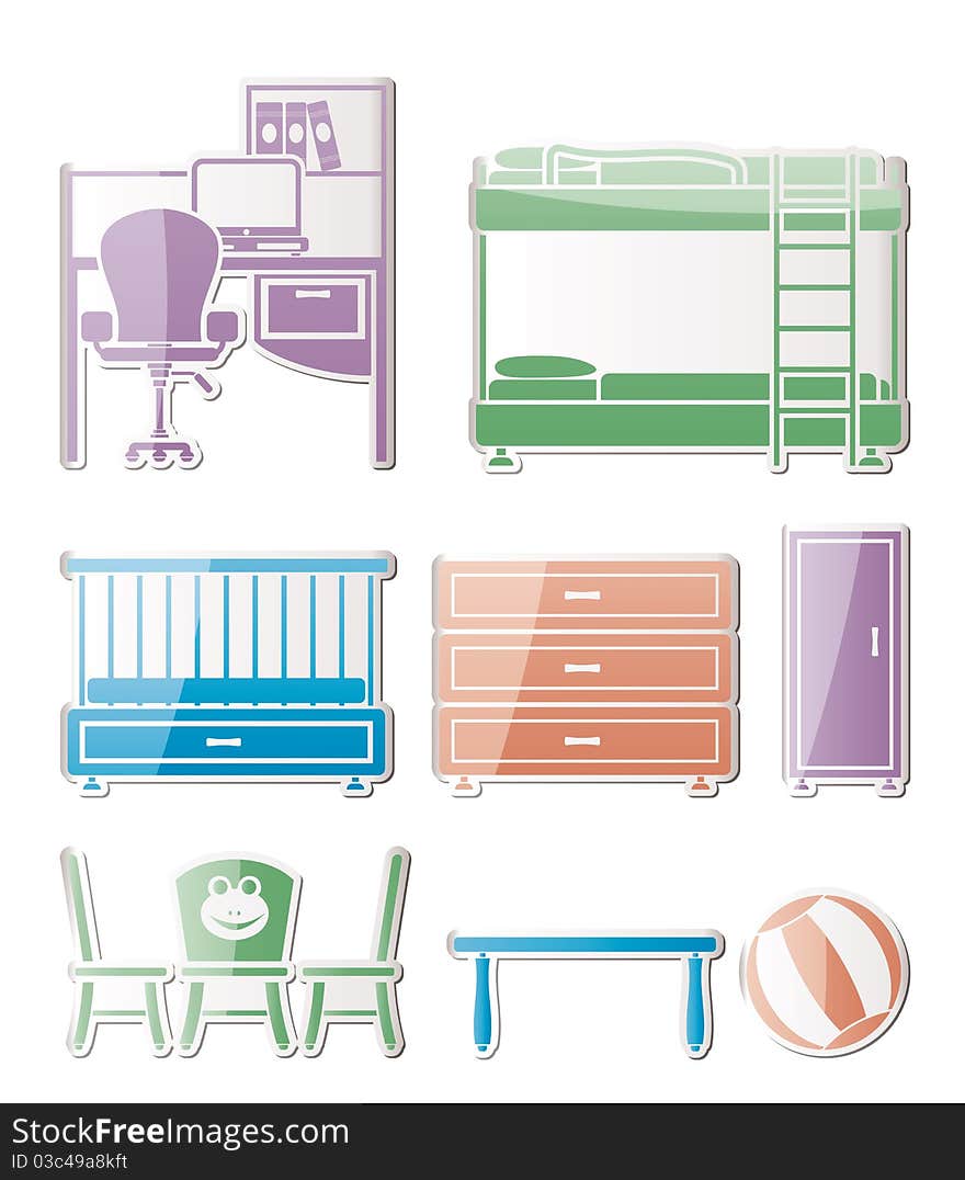 Nursery and children room objects