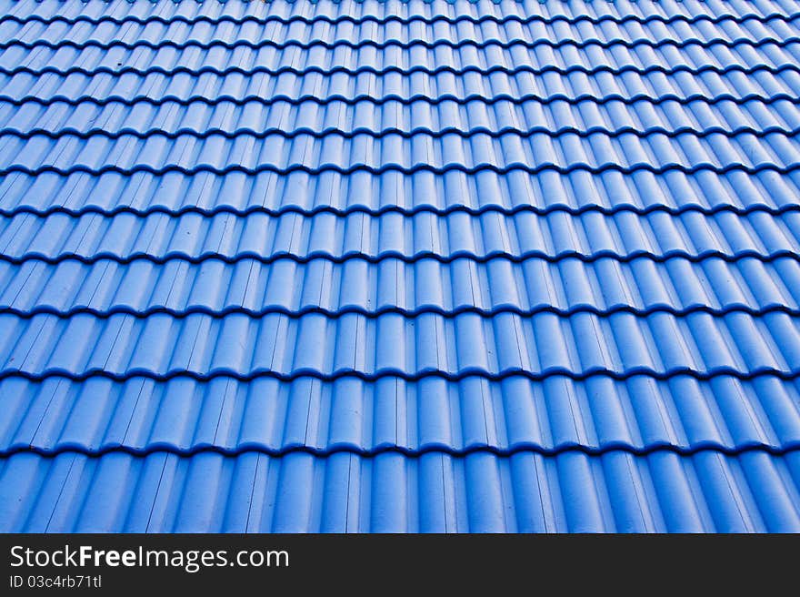 Pattern of blue tiled roof - background. Pattern of blue tiled roof - background