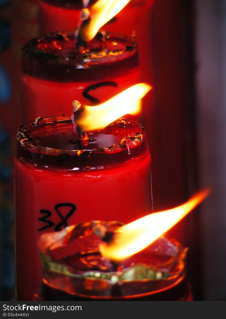 Candles for praying of chinesse community in donesia. Candles for praying of chinesse community in donesia