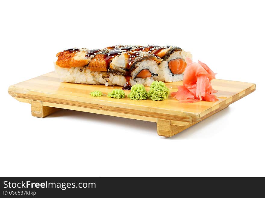 Sushi isolated on a white background