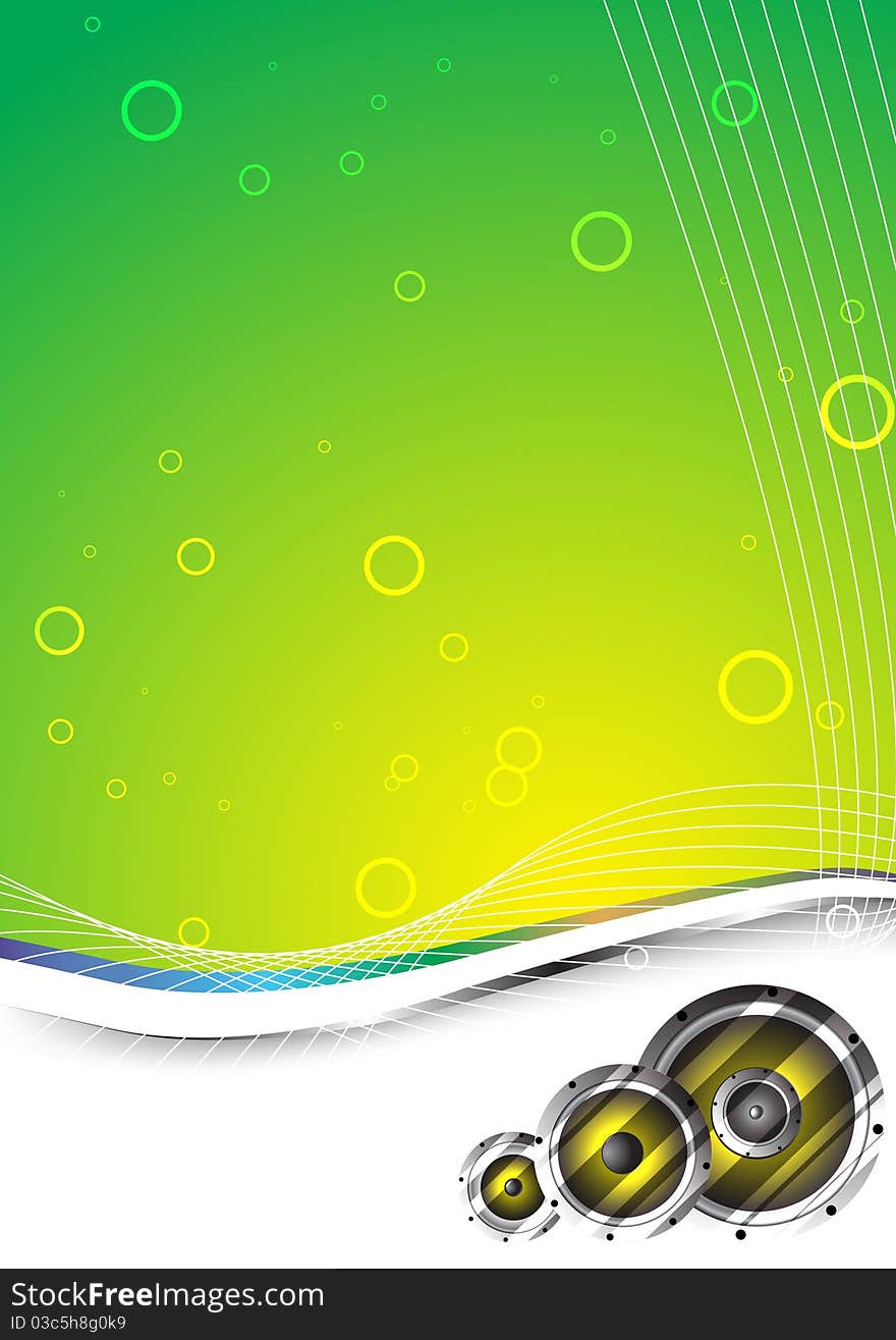 Abstract green background. Clip-art