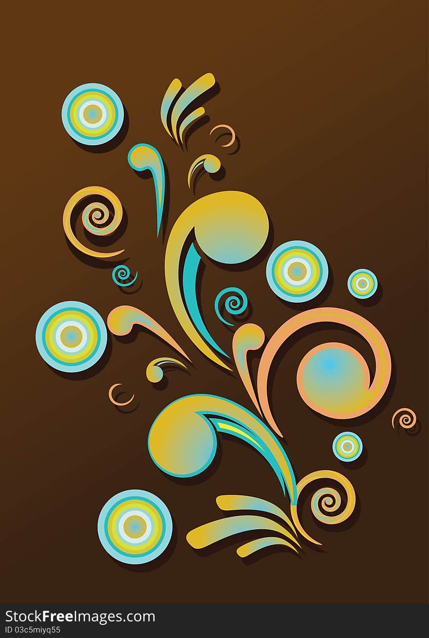 Retro-styled swirl background illustration. Retro-styled swirl background illustration