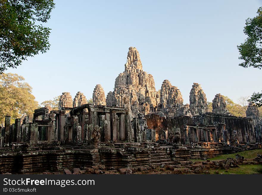 Bayon temple in Angkor, Cambodia