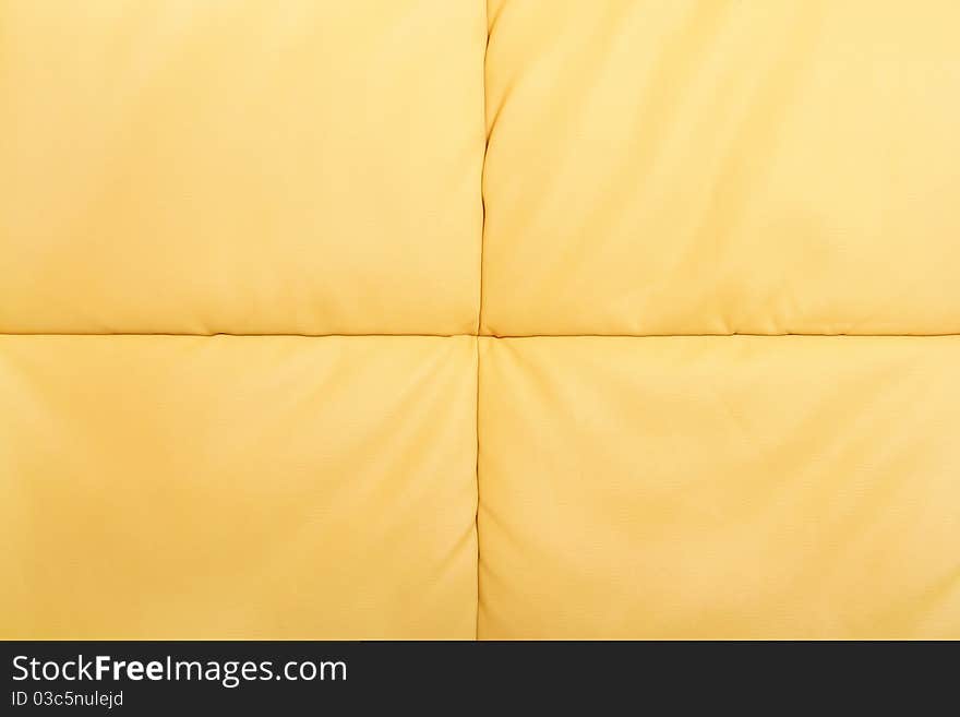 Texture of yellow leather upholstery. Texture of yellow leather upholstery