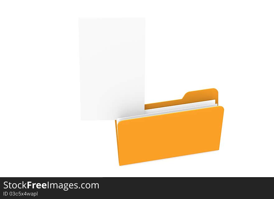 File with Paper for Copy Space