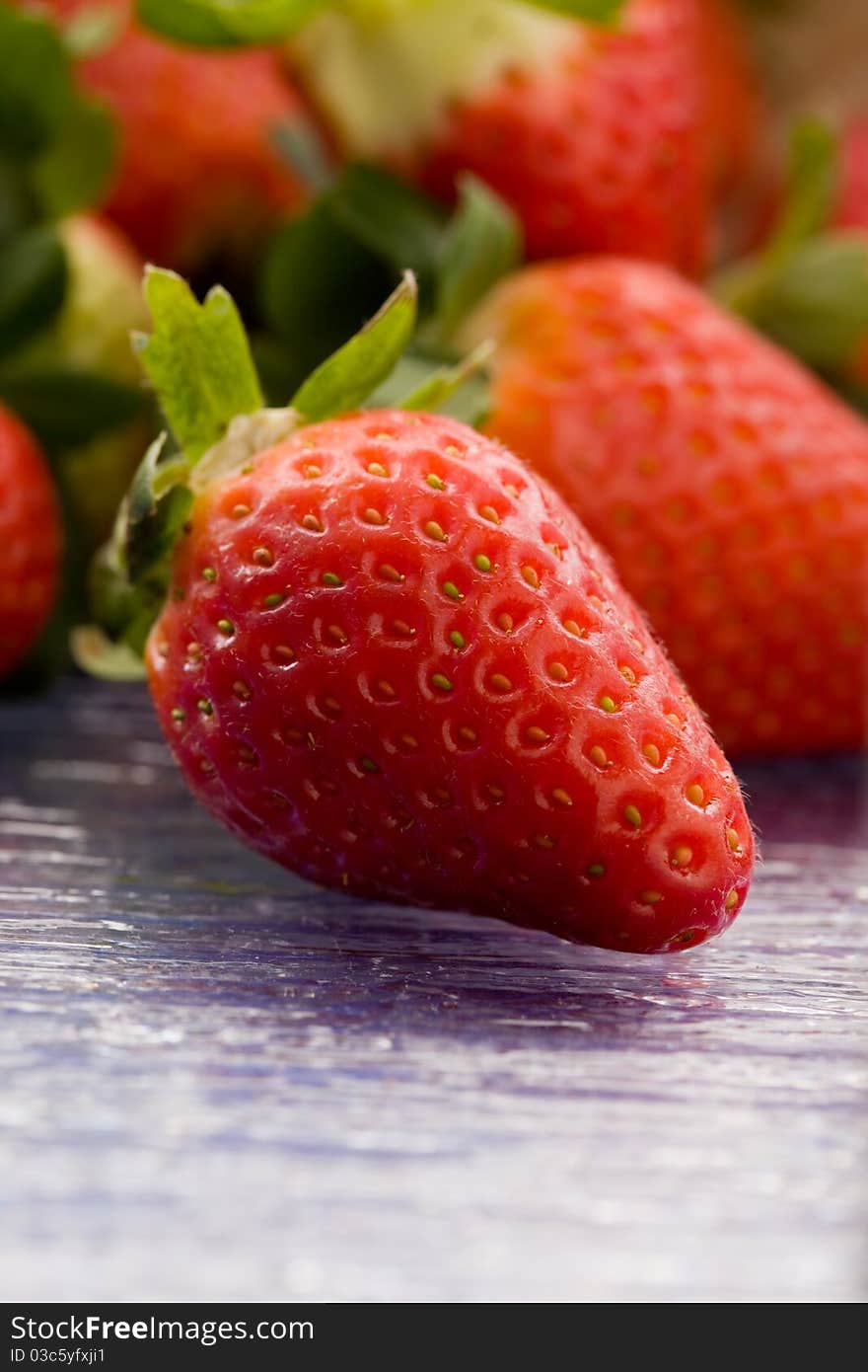 Strawberries inside a basket