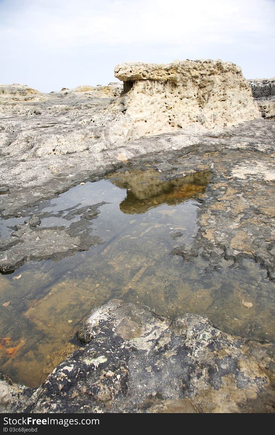 Great puddle on rock