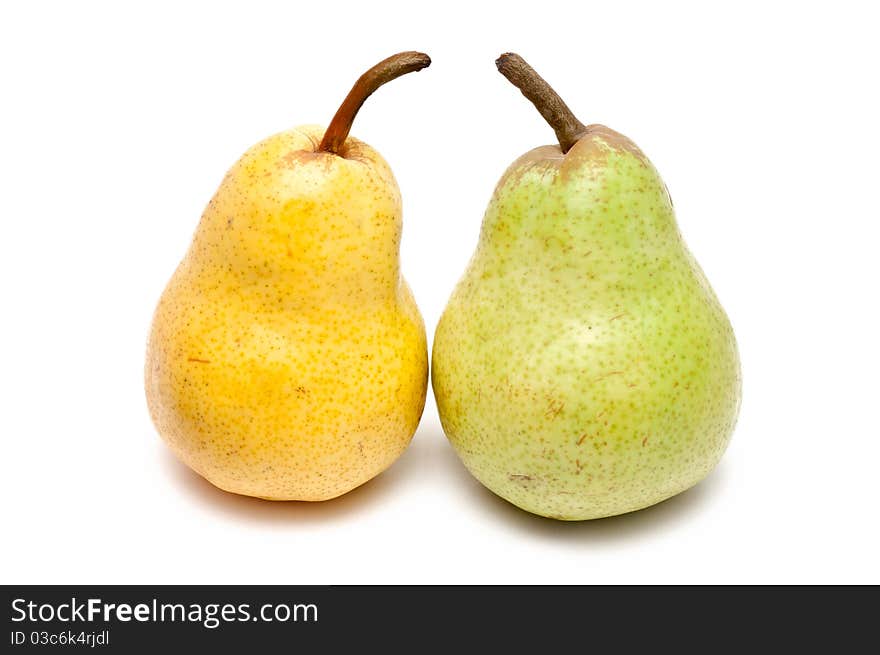 Green and yellow pear