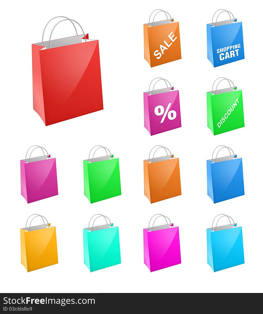 Colorful shopping bag