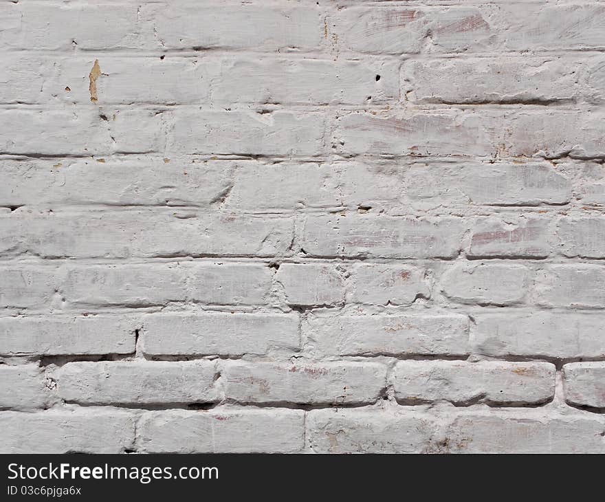 White brick wall with scratches. White brick wall with scratches