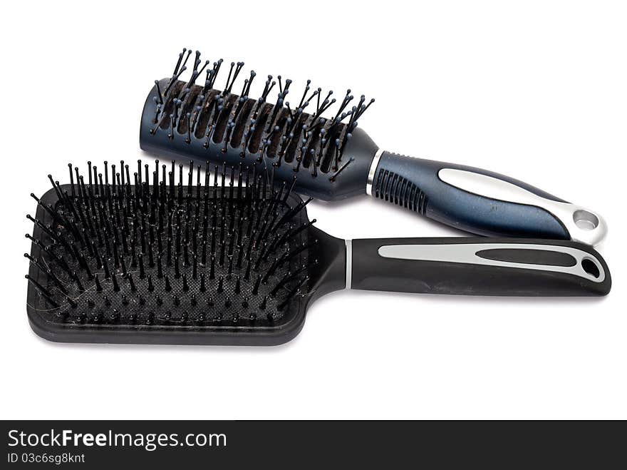 Two hairbrushes