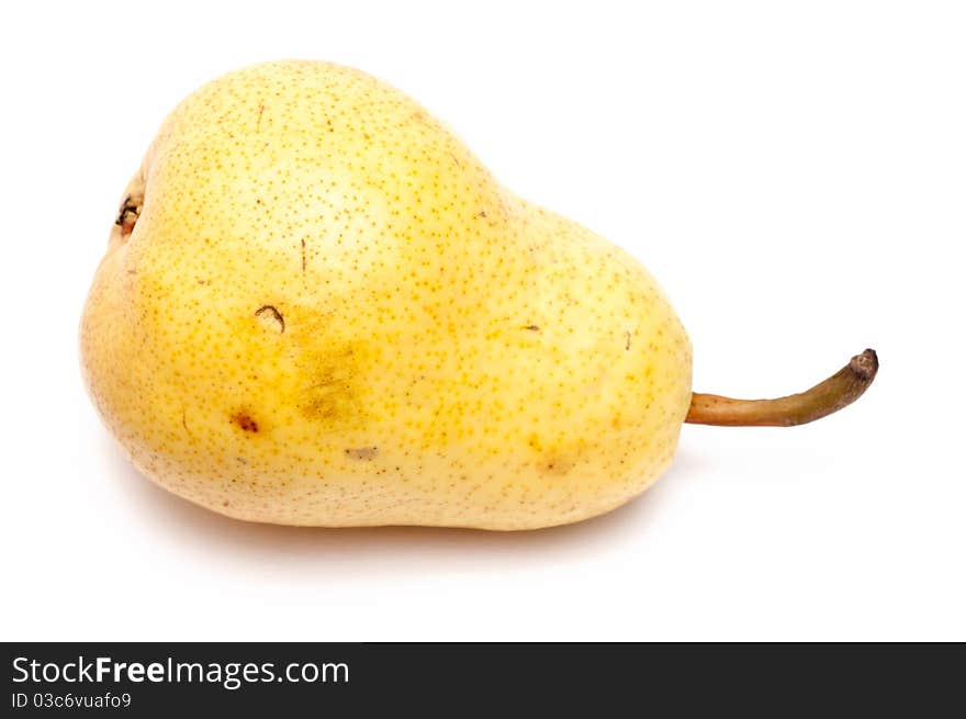 A single yellow pear