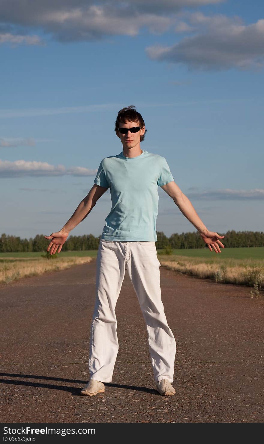 Young man outdoors