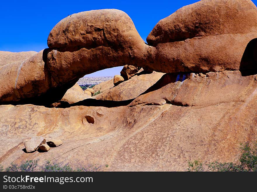 Stone arch near Spitzkoppe,Namibia