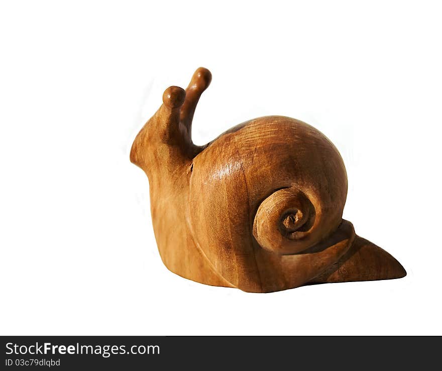 Wooden snail toy