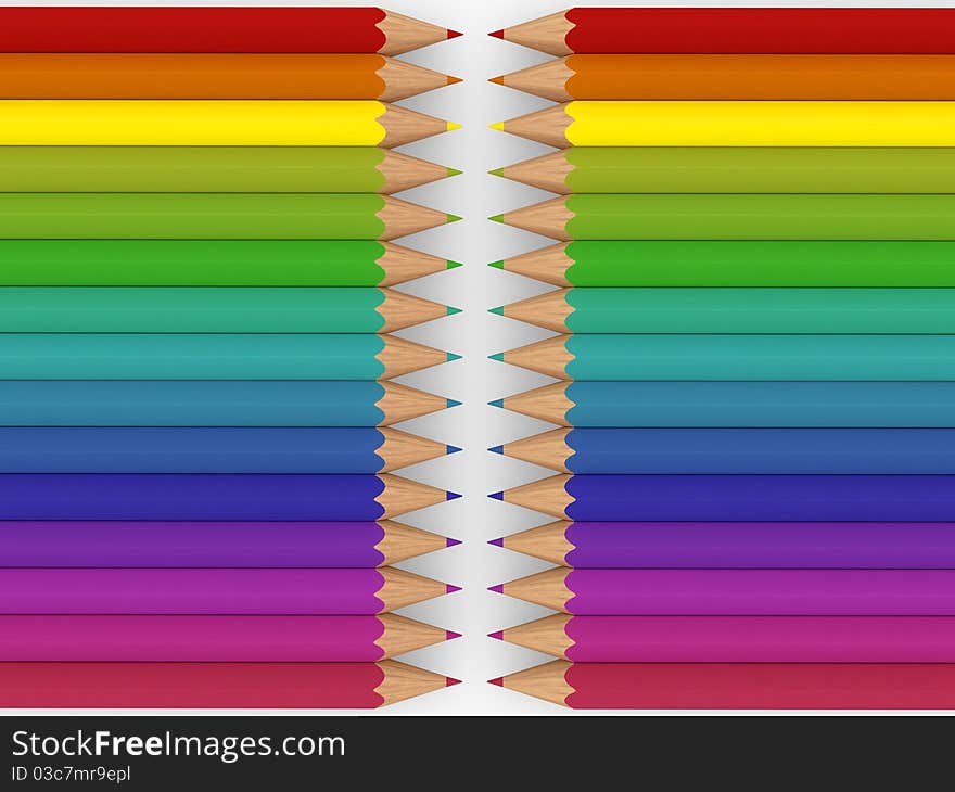 3d pencil red blue green yellow purple colorful. 3d pencil red blue green yellow purple colorful