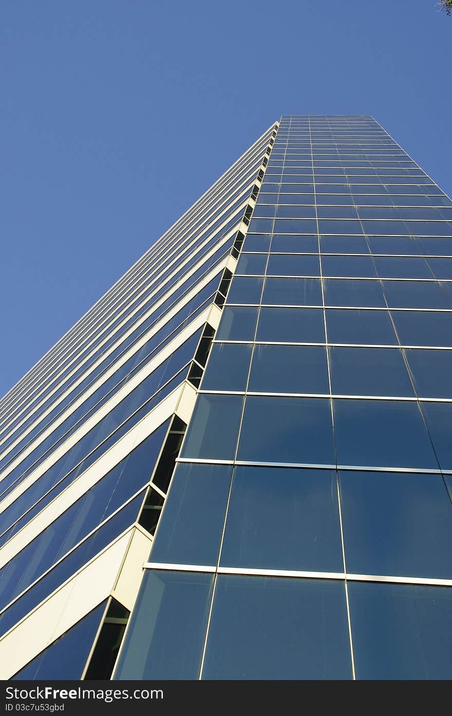 An office building on a clear day in Orange County, Ca.