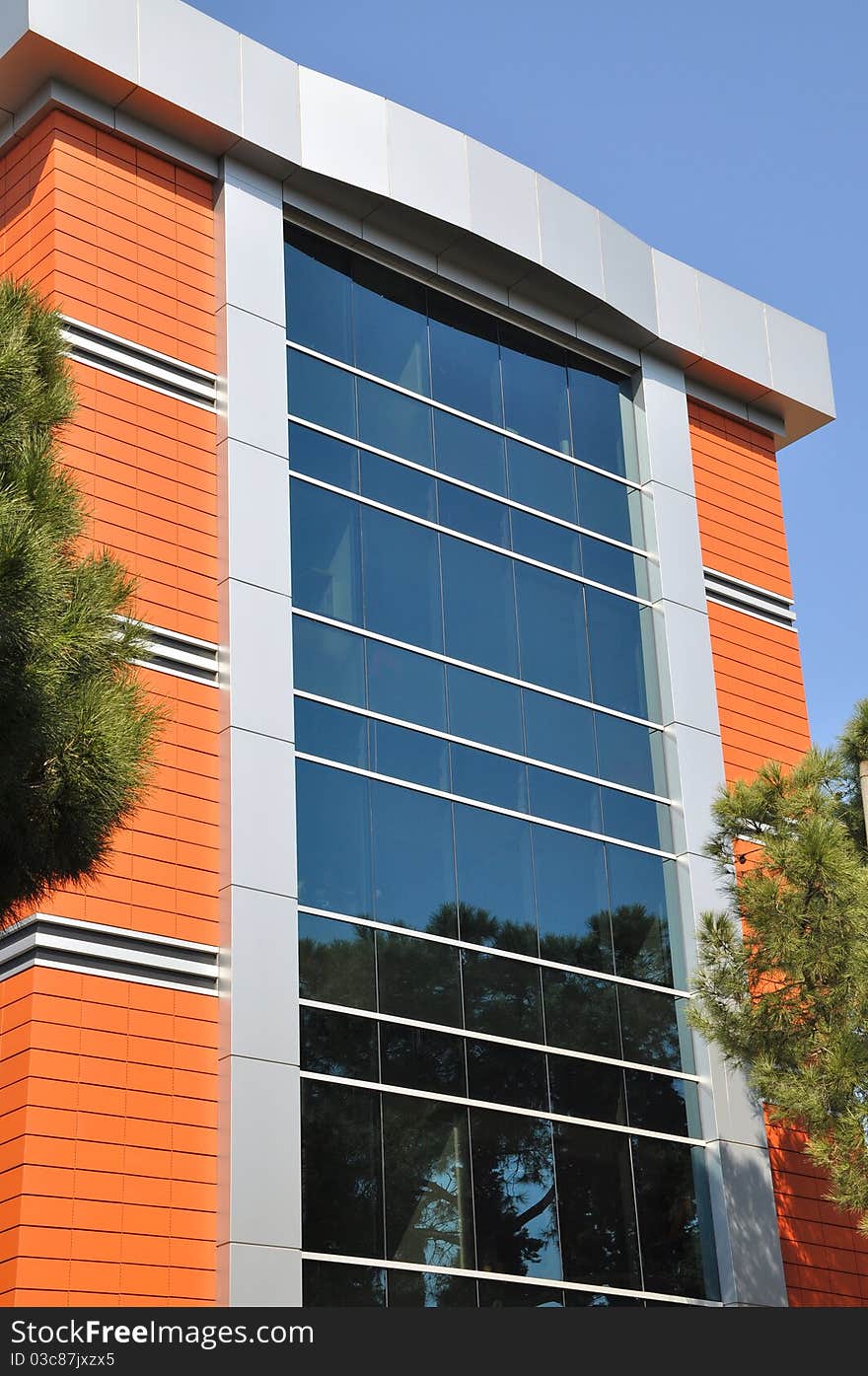 Business Centre and glass building with blue. Business Centre and glass building with blue