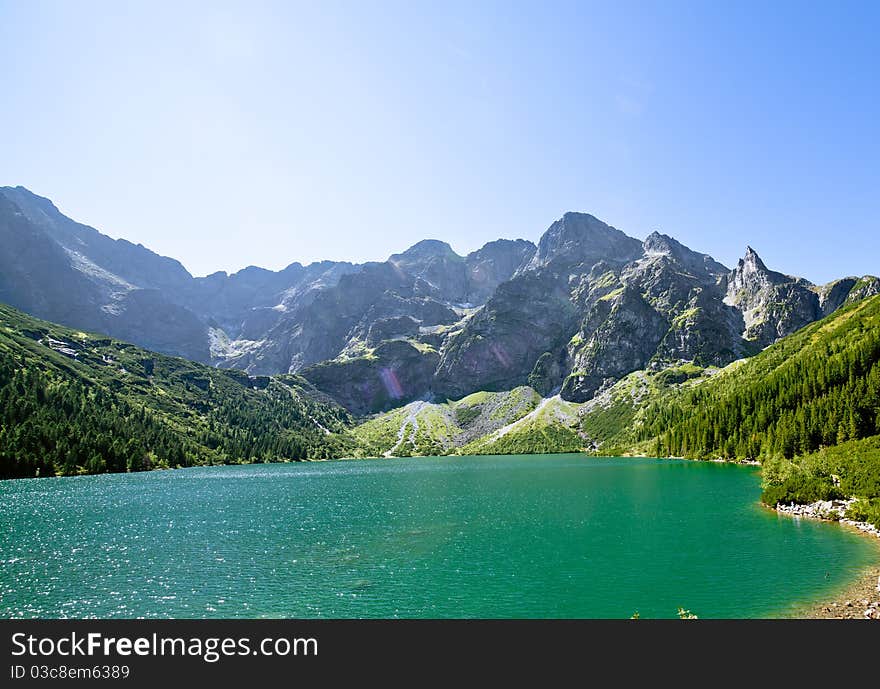 Summer mountain landscape in the Polish Tatry