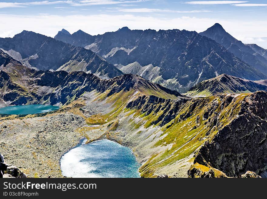 Summer mountain landscape in the Polish Tatry