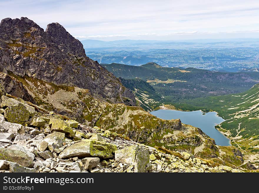 Summer mountain landscape in the Polish Tatry