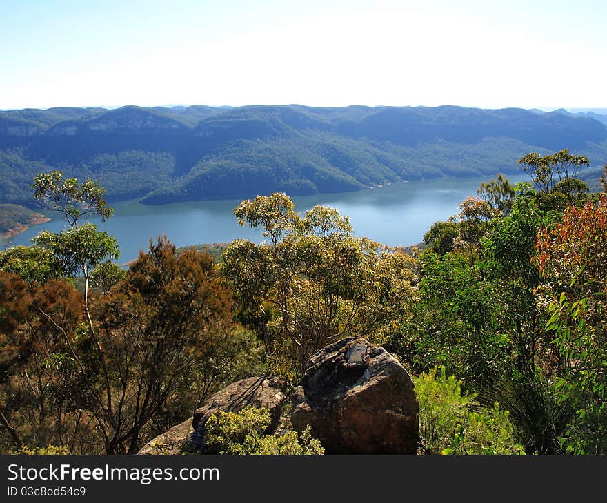 Lake Burragorang in Blue mountains National Park. Lake Burragorang in Blue mountains National Park