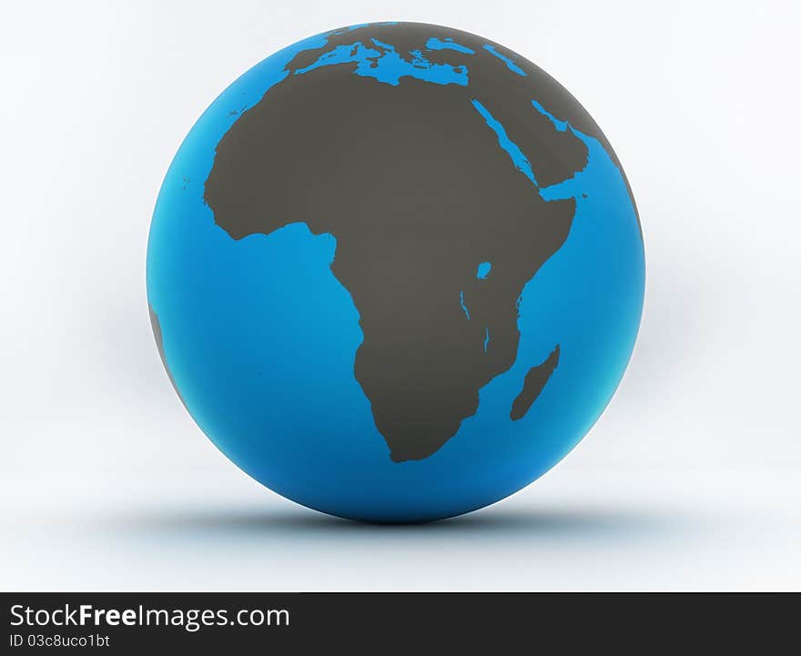 World globe 3-d render