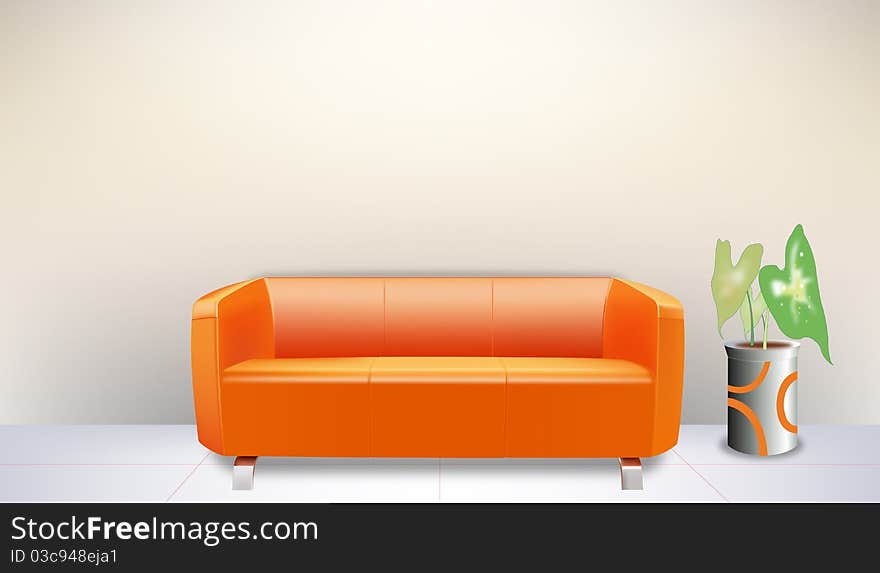 Orange Mo Sofa