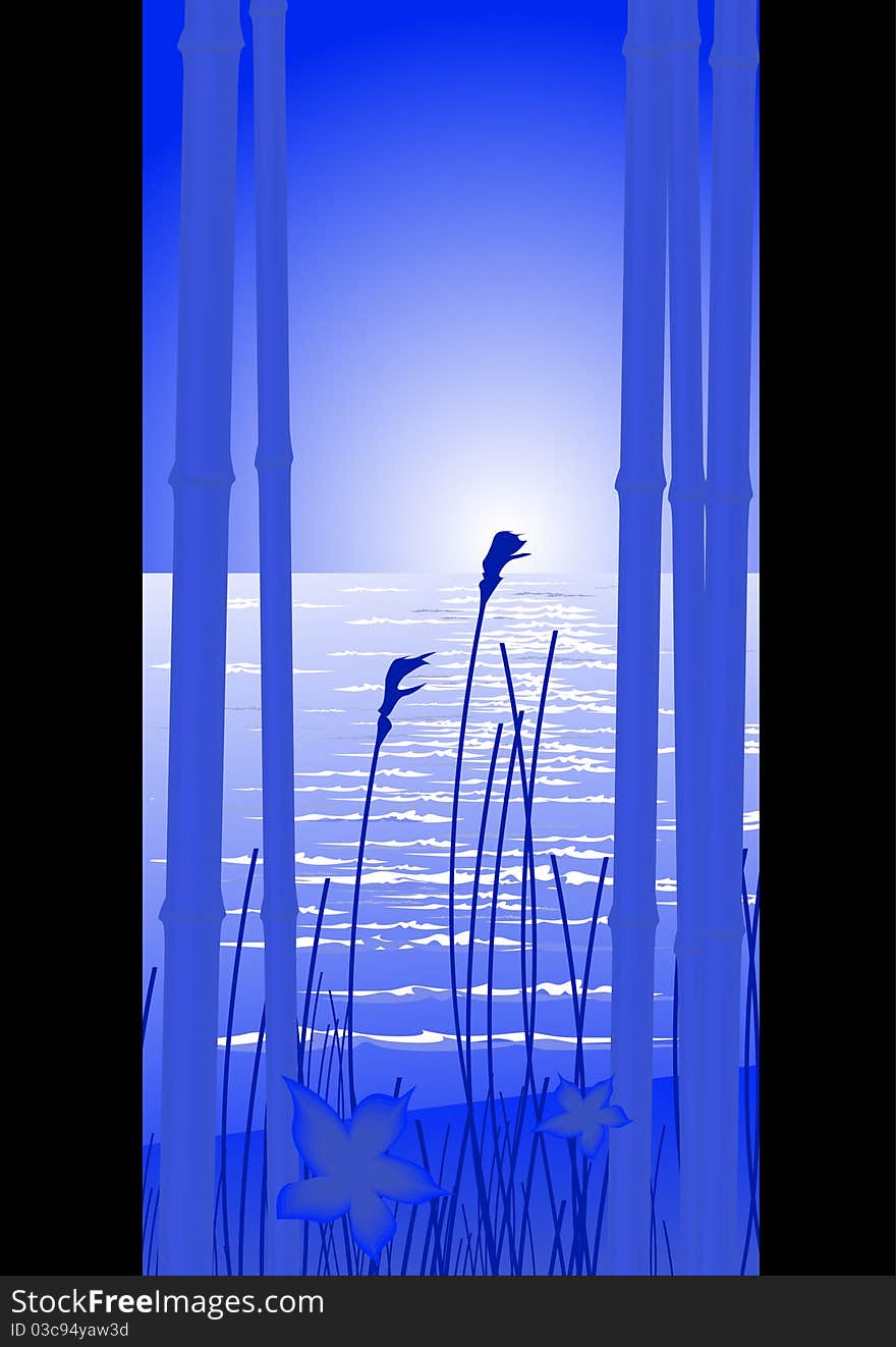 Beautiful illustration depicting bamboo