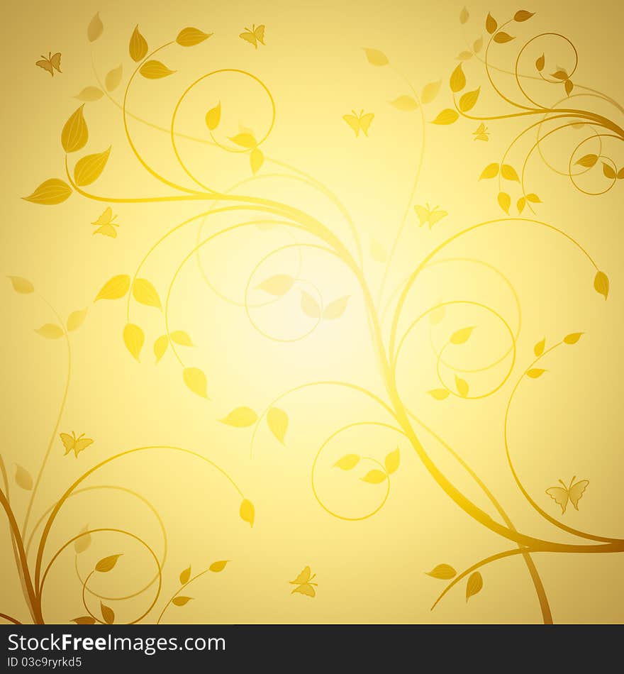 Illustration of abstract background with branches