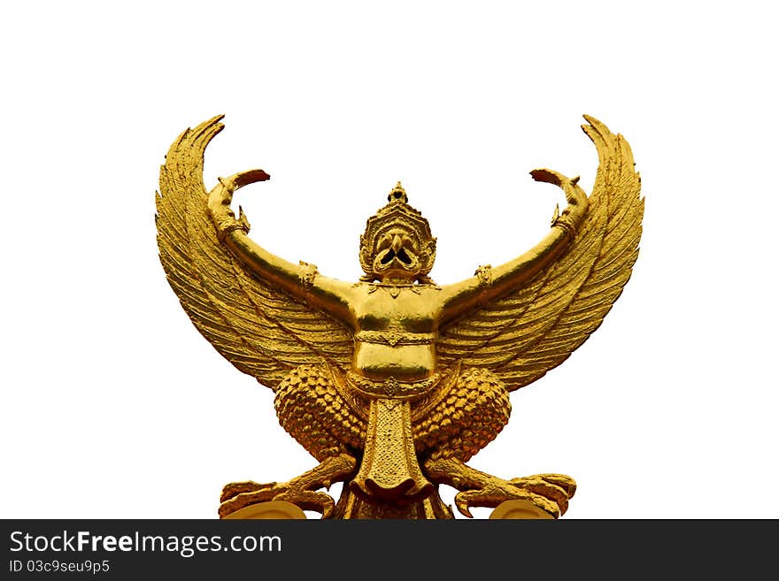 Gold Garuda statue