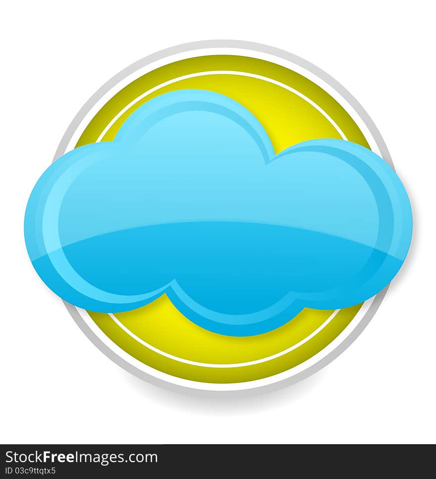 Blue cloud icon