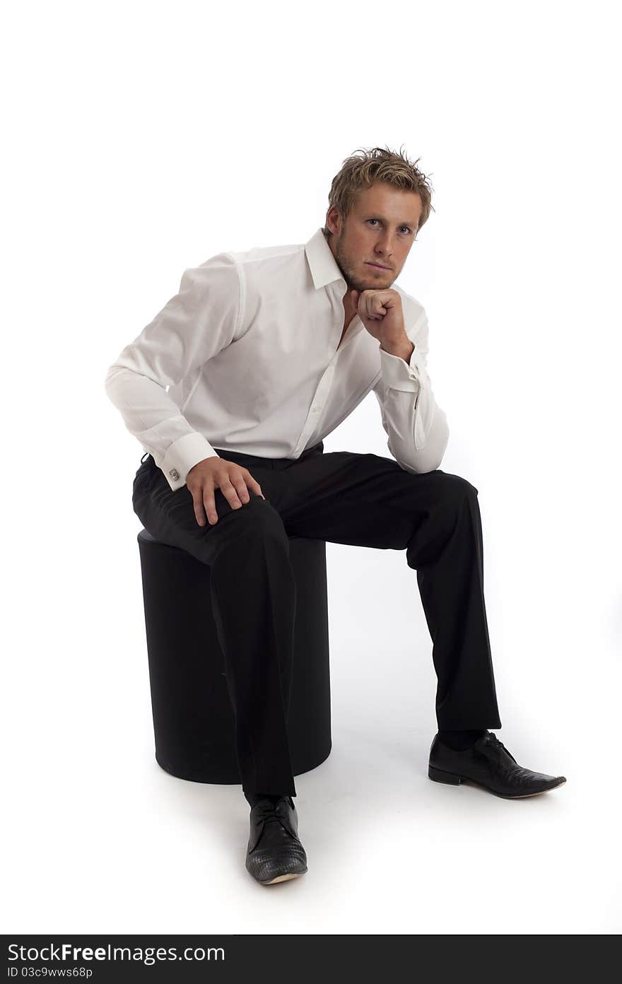 Image showing casual looking business type man isolated against white. Image showing casual looking business type man isolated against white