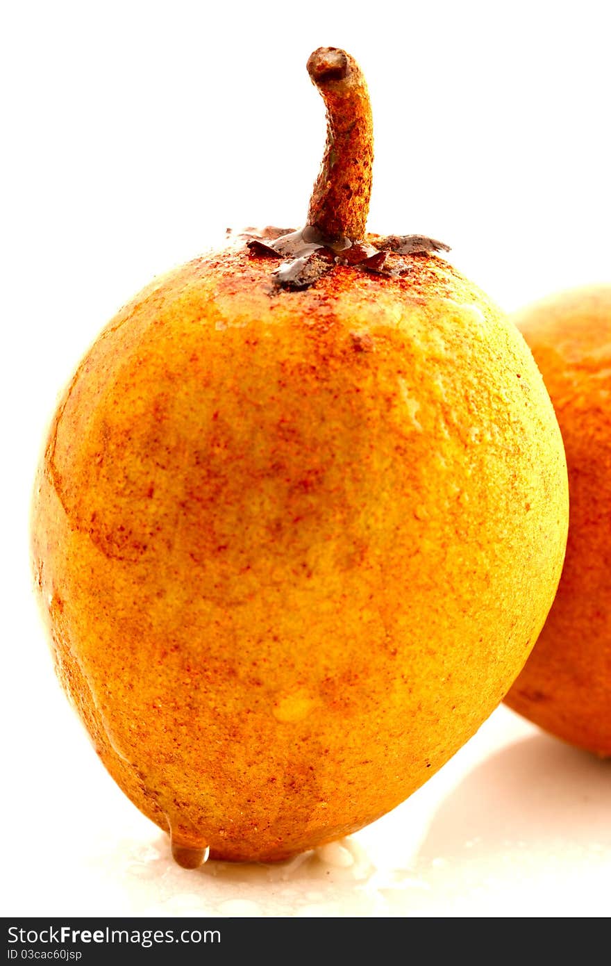 Tropical fruits on white background. Tropical fruits on white background