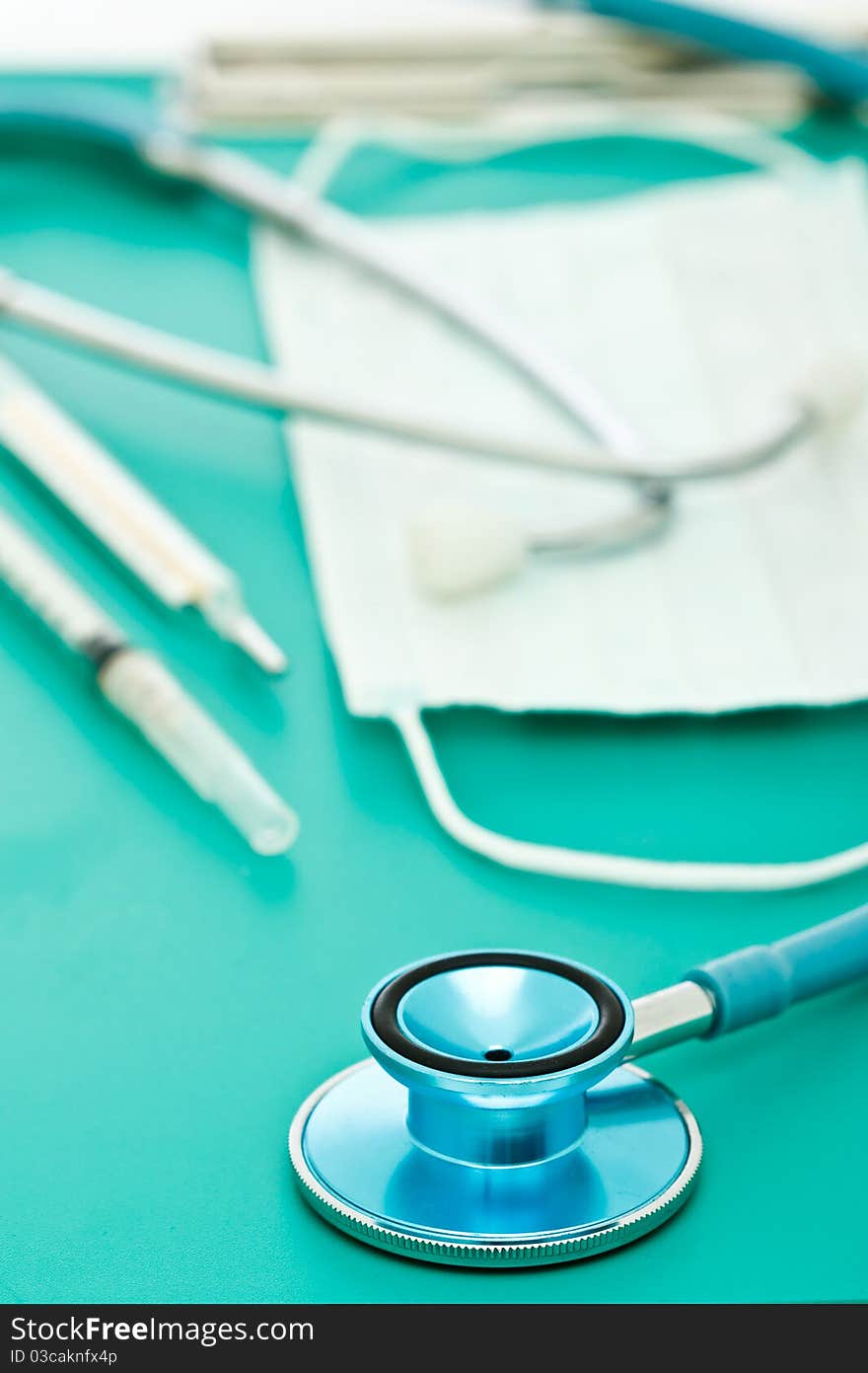 Close up of medical instruments. Close up of medical instruments