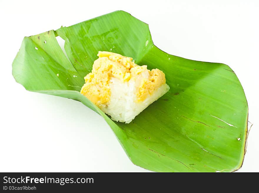 Thai sweet dessert ,Sticky Rice Custard