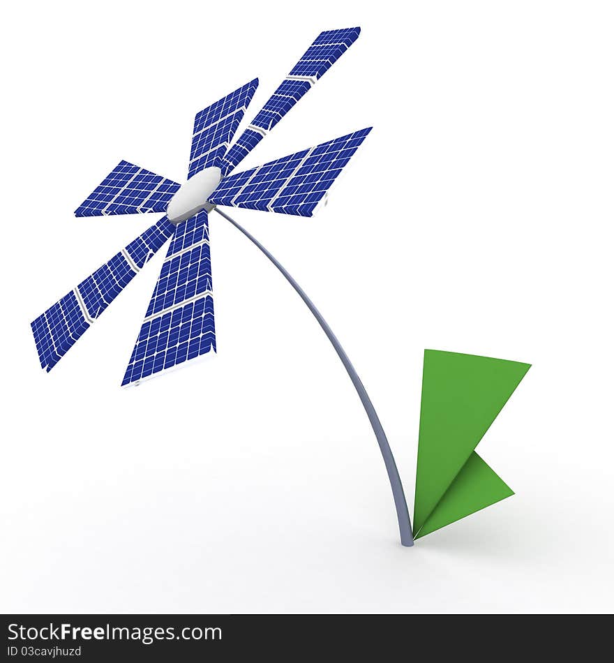 Solar energy panels.Concept of new technology.