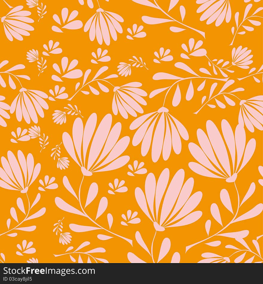 Abstract pattern with Leaves. illustration.