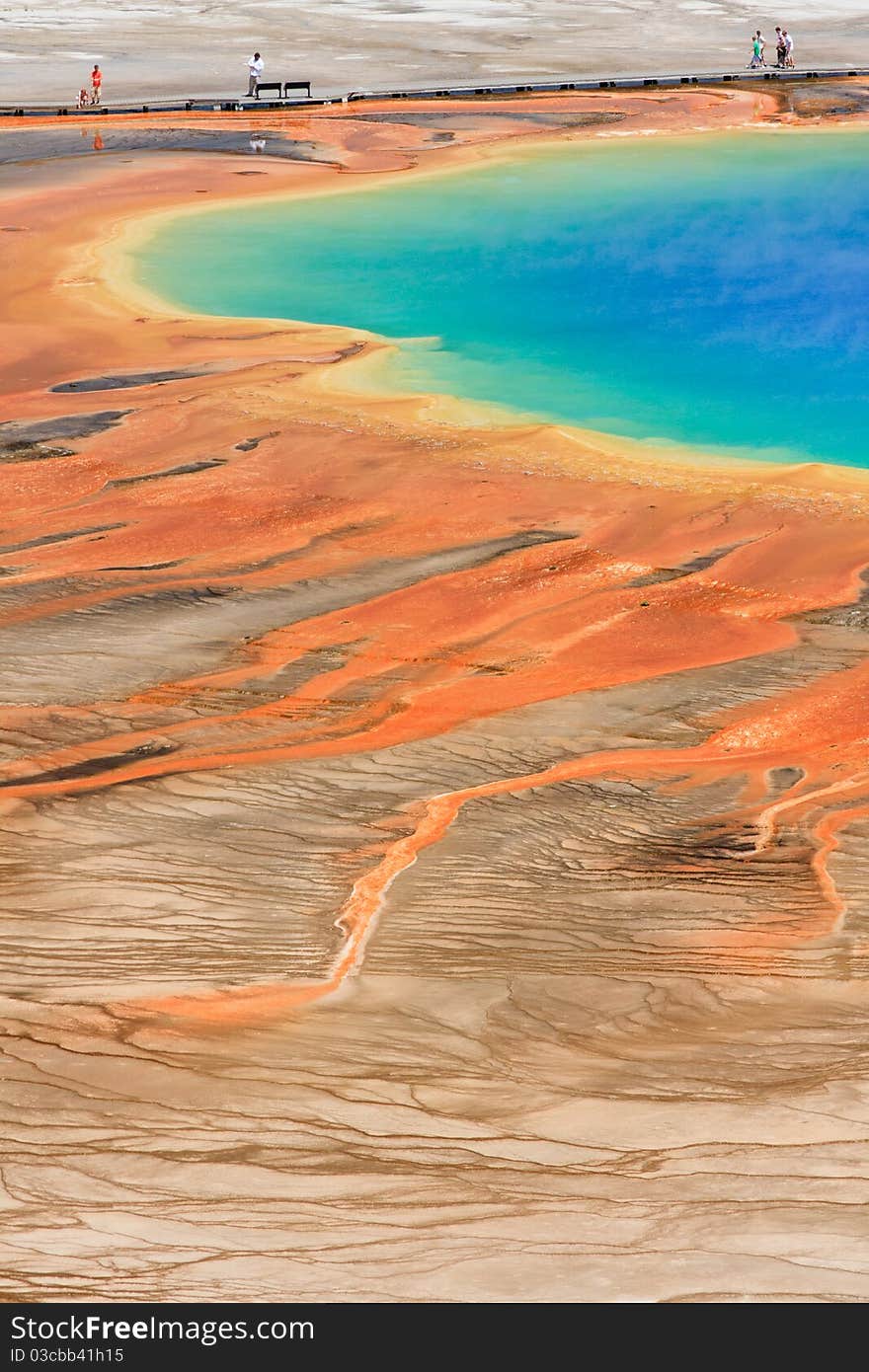 Tourists Taking in the Grand Prismatic