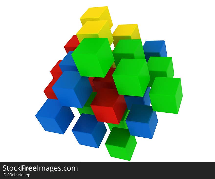 Colored puzzle cube