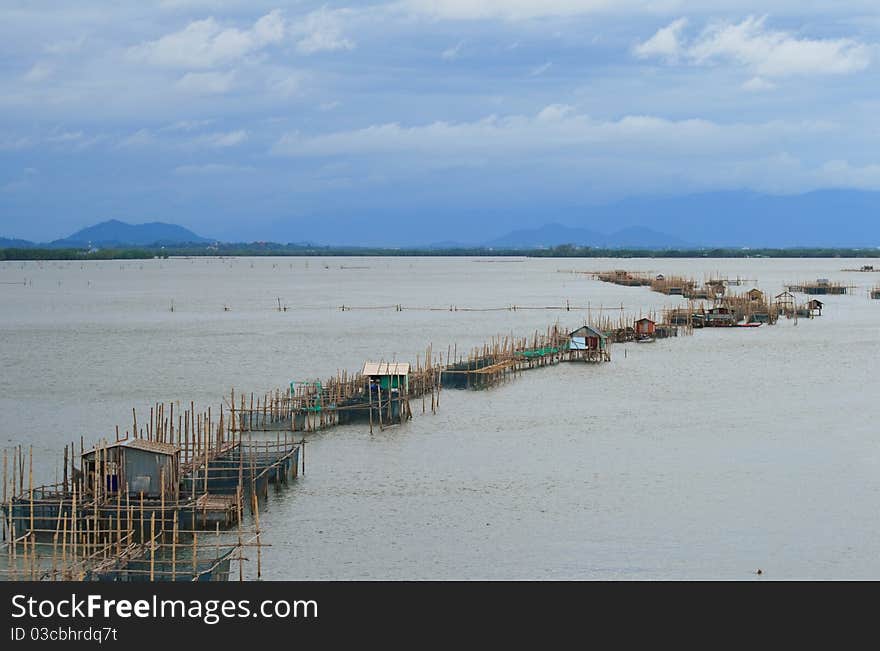 Fisherman village in eastern Thailand