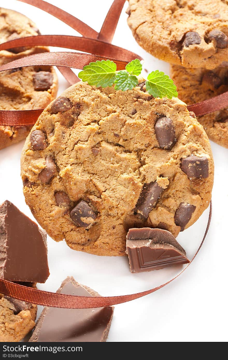 Chocolate chip cookies with chocolate